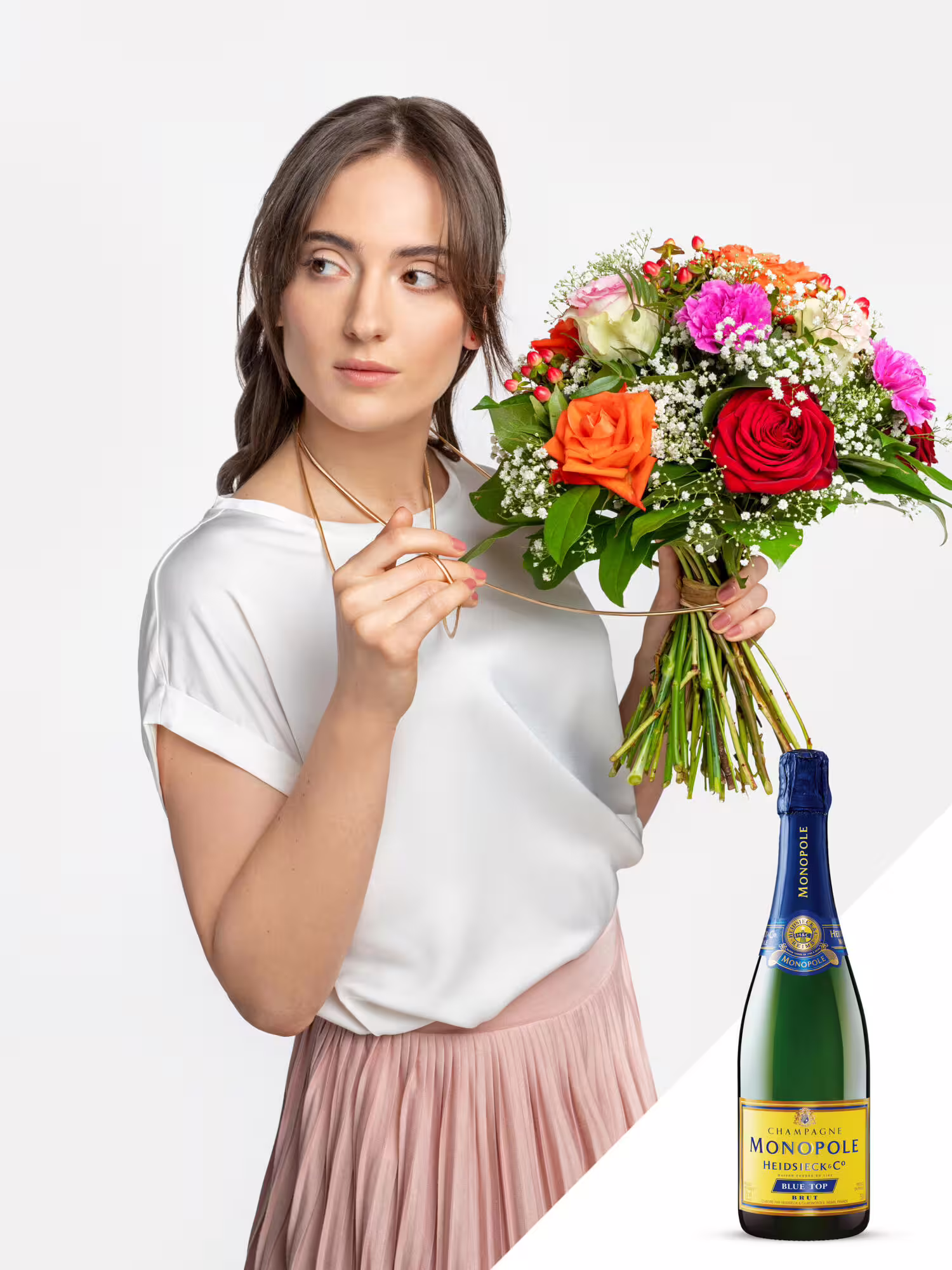 Spritzige Glückwünsche mit Champagner
