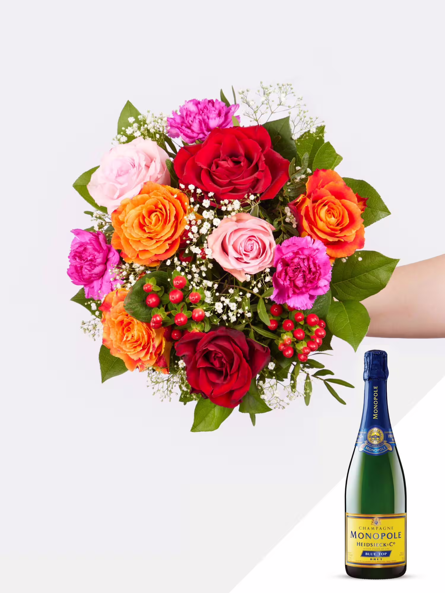 Spritzige Glückwünsche mit Champagner